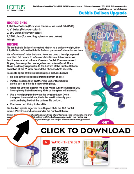 Bubble Balloon Upgrade