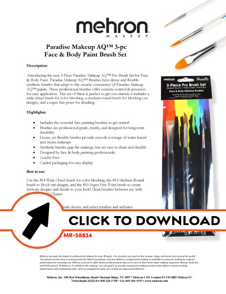 Mehron Paradise Pro3pc Brush