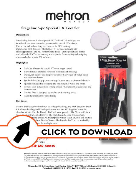 Mehron Stageline5pc Tool Set